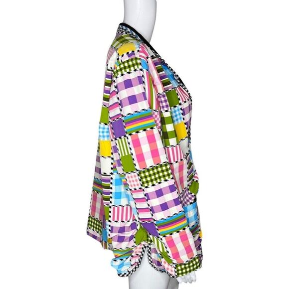Koos of Course Jacket Womens 1X Black Multi Patchwork‎ Reversible Colorful Fun - Picture 3 of 15